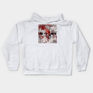 White red black abstraction Kids Hoodie